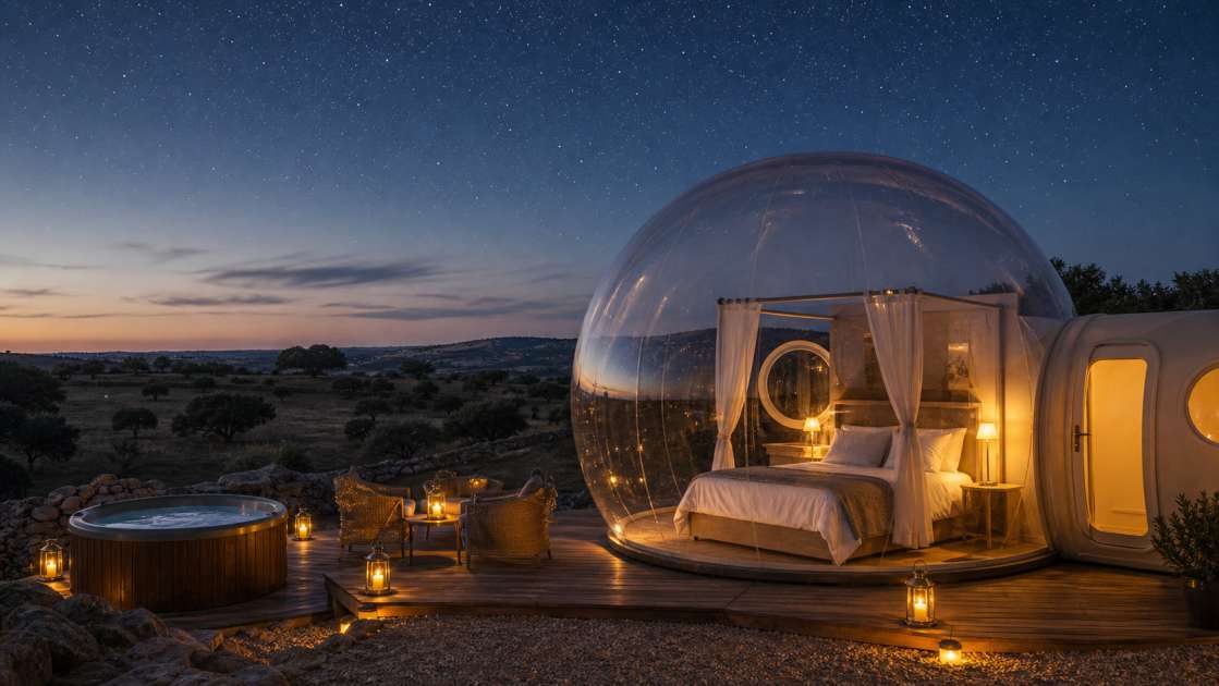 Hoteles burbuja cerca de Madrid: Guía completa para una escapada romántica bajo las estrellas